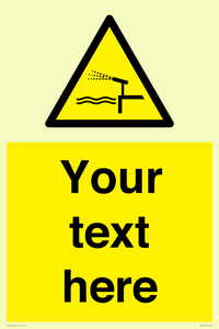 Custom warning water cannon